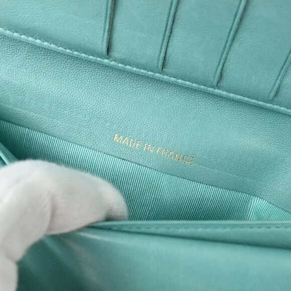 Chanel Green Calfskin Long Wallet - Picture 8 of 15